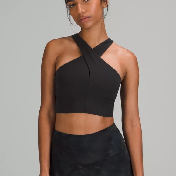 lululemon athletica Tops - lululemon athletica Black Cross-Front Tank Top